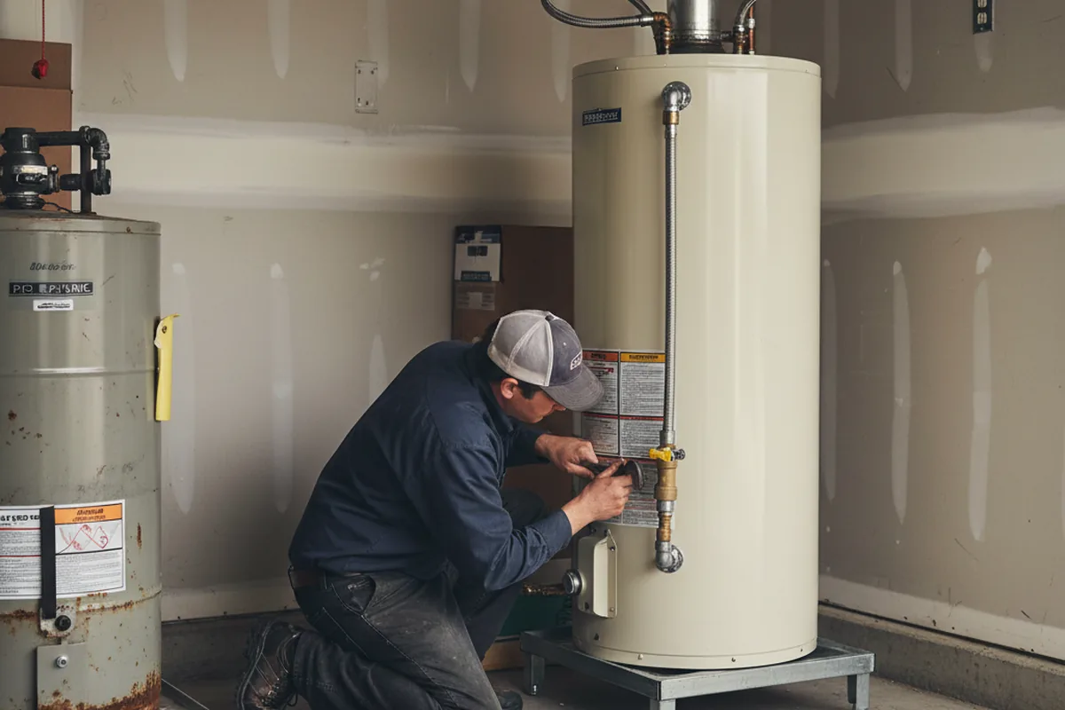 Water heater and shutoff valve replacement in River Forest