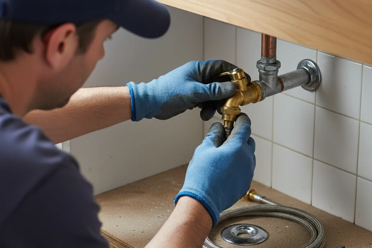 Shutoff valve and fitting work during Well Pump Repair in River Forest